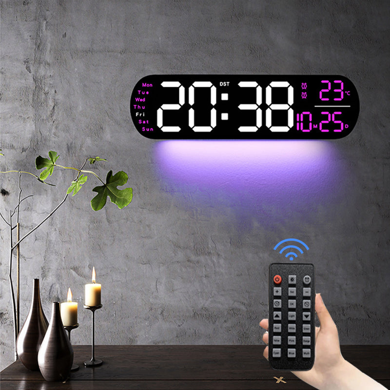 Digitale wandklok - 14 inch LED met afstandsbediening
