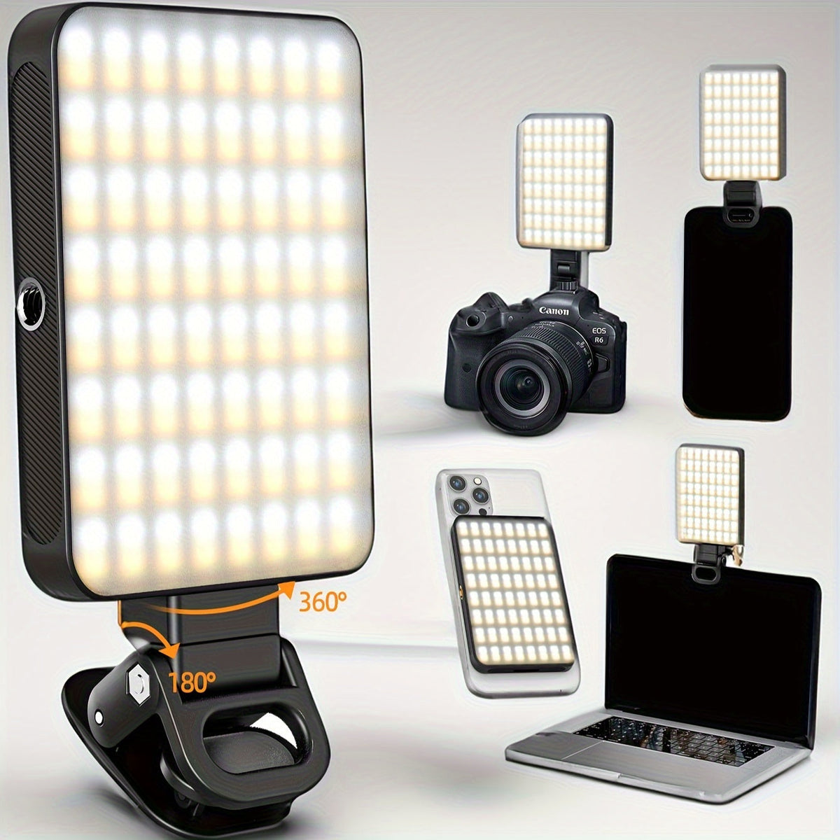 Oplaadbare magnetische LED-ringlamp met drie lichtstanden