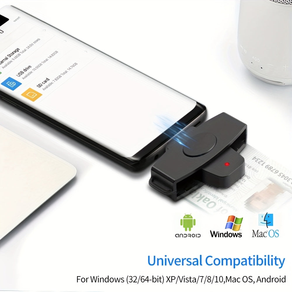 Compacte USB-C-smartcardlezer voor meerdere kaarttypen
