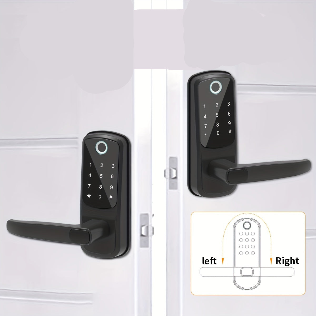 Slim vingerafdrukdeurslot met NFC en deurklink
