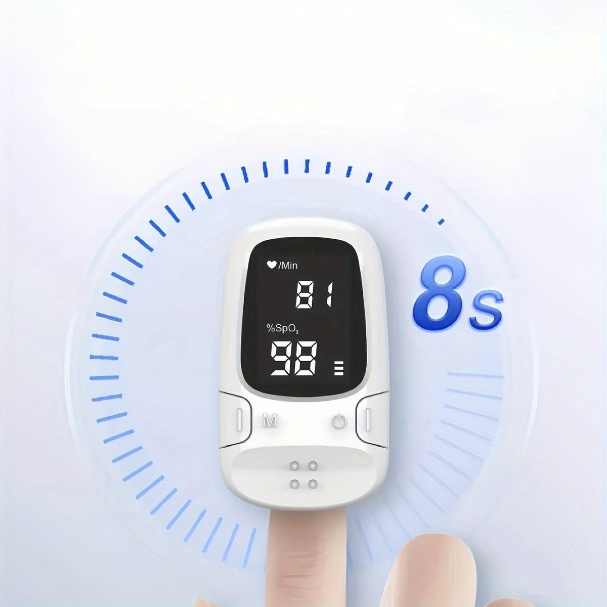 Vingertop Pulsoximeter met Hartslagweergave