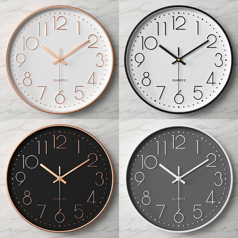 Moderne wandklok - 30,5 cm ABS met glazen afdekking