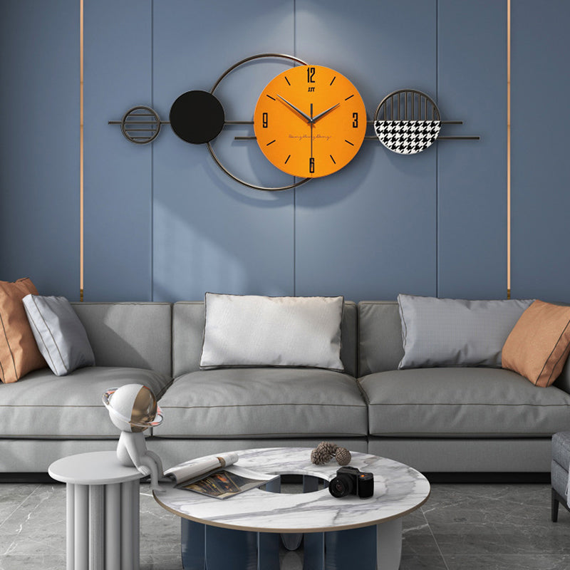 Moderne metalen wandklok - Geometrisch stil uurwerk