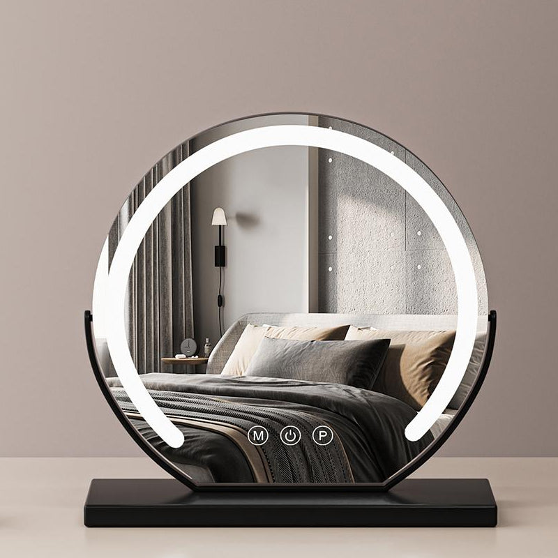 Ronde LED make-upspiegel - 3 lichtstanden en touchdimmer