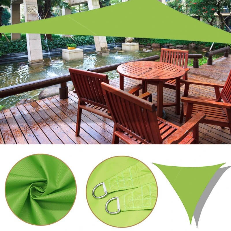 Driehoekig Waterbestendig Schaduwdoek voor Terras en Tuin