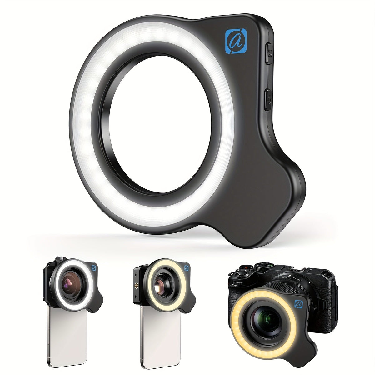 Smartphone-macrolensset met 10–20× vergroting en LED-licht