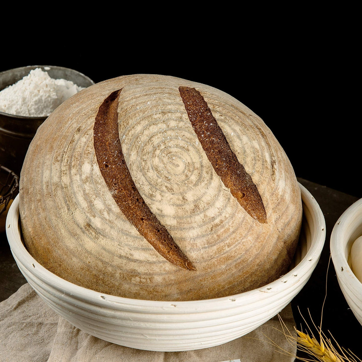 9-inch rijsmandset voor zuurdesembrood
