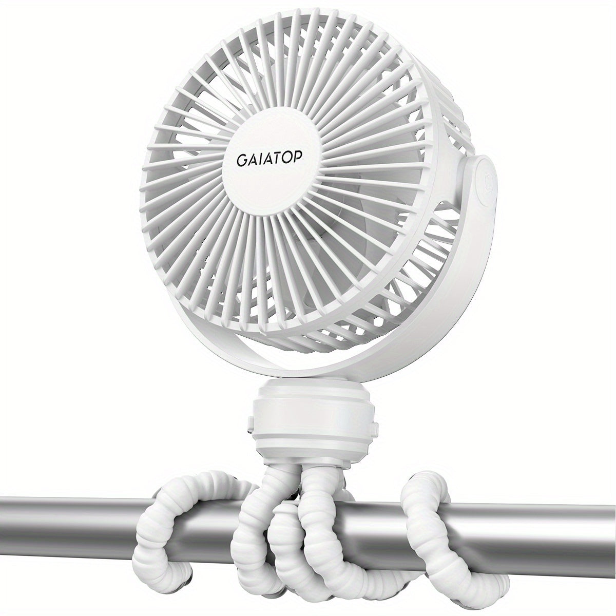 Oplaadbare mini-kinderwagenventilator met flexibele poten