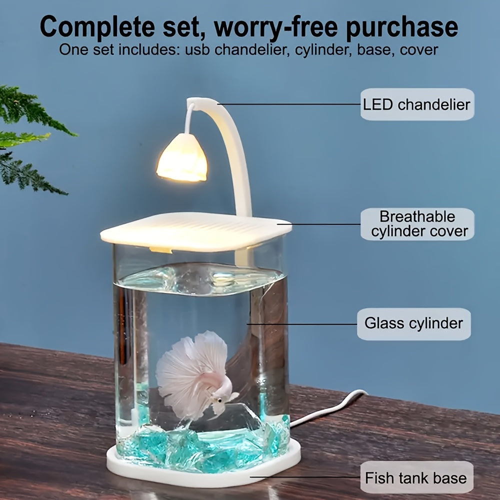 Randloos LED-Aquarium voor Tafel met USB-Voeding