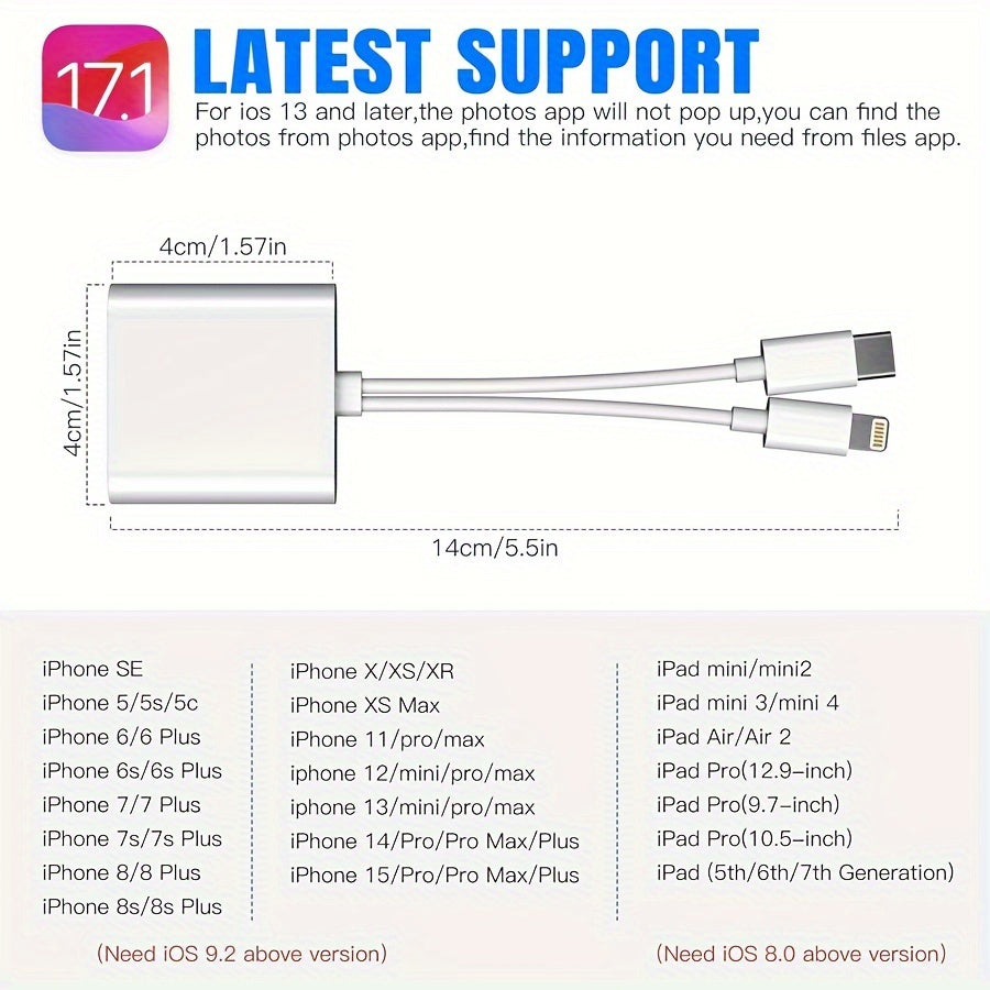 USB-C-geheugenkaartlezer met SD- en microSD-sleuf