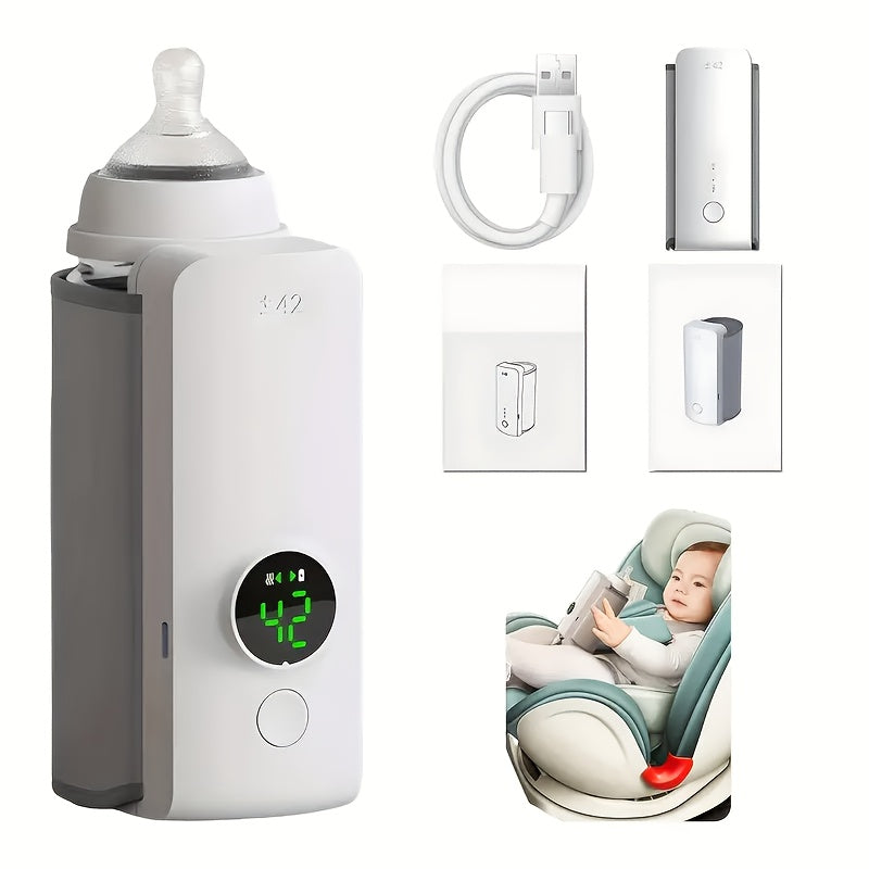Draagbare waterloze flessenwarmer met USB-voeding
