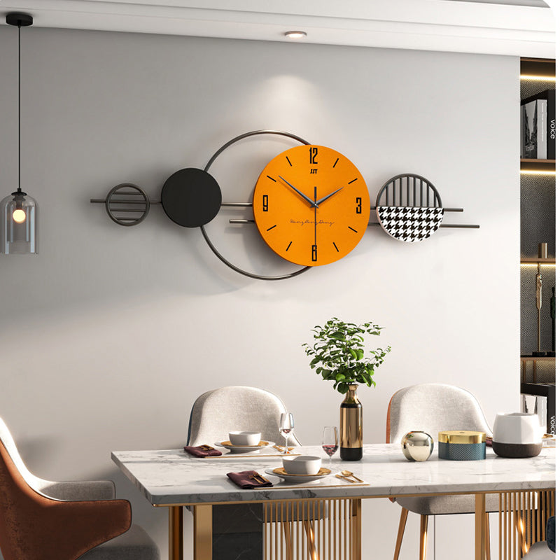 Moderne metalen wandklok - Geometrisch stil uurwerk