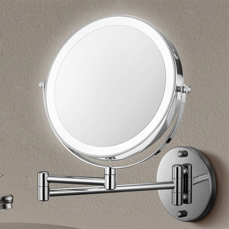 Scheerspiegel voor wandmontage - 1X/10X LED met 3 lichtstanden