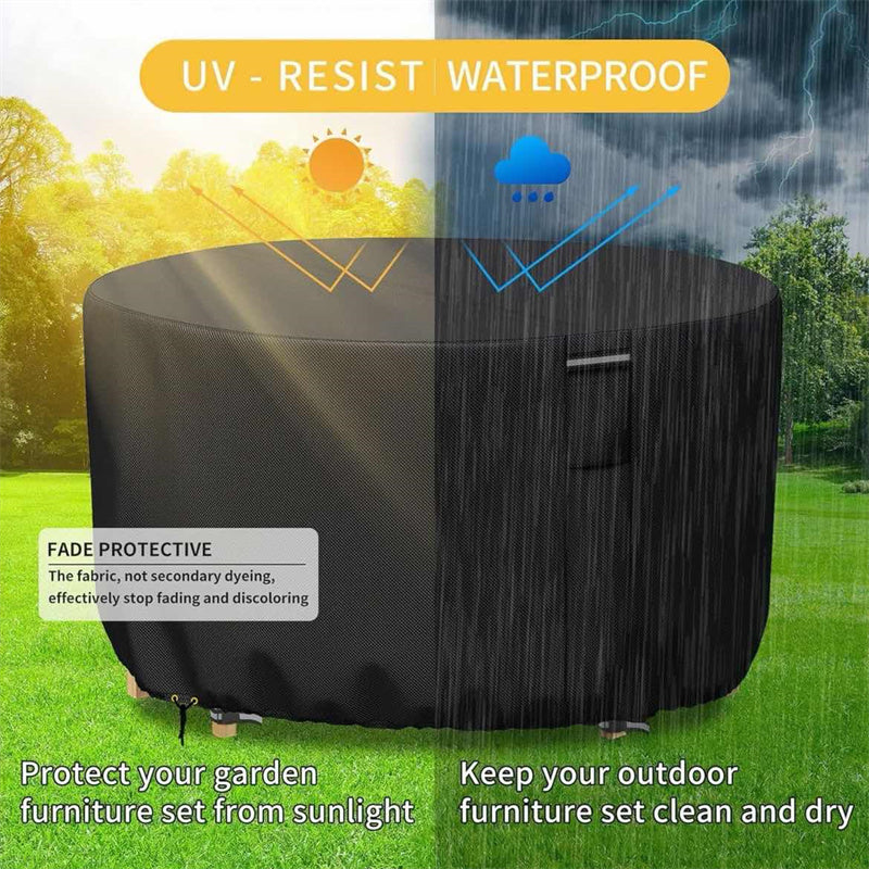 Ronde Tuinmeubelhoes van 600D Oxford met Ventilatie