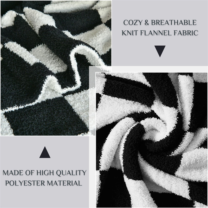 Geruite plaid - Omkeerbare zachte polyester deken