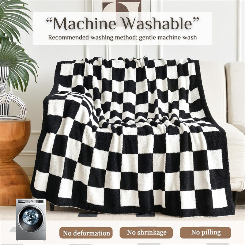 Geruite plaid - Omkeerbare zachte polyester deken