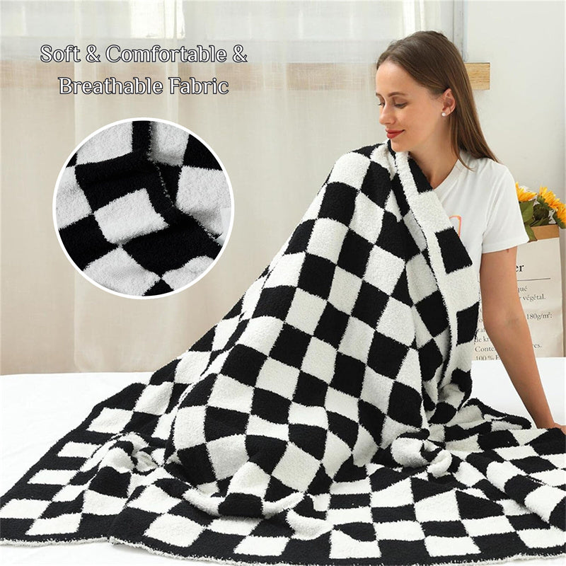 Geruite plaid - Omkeerbare zachte polyester deken