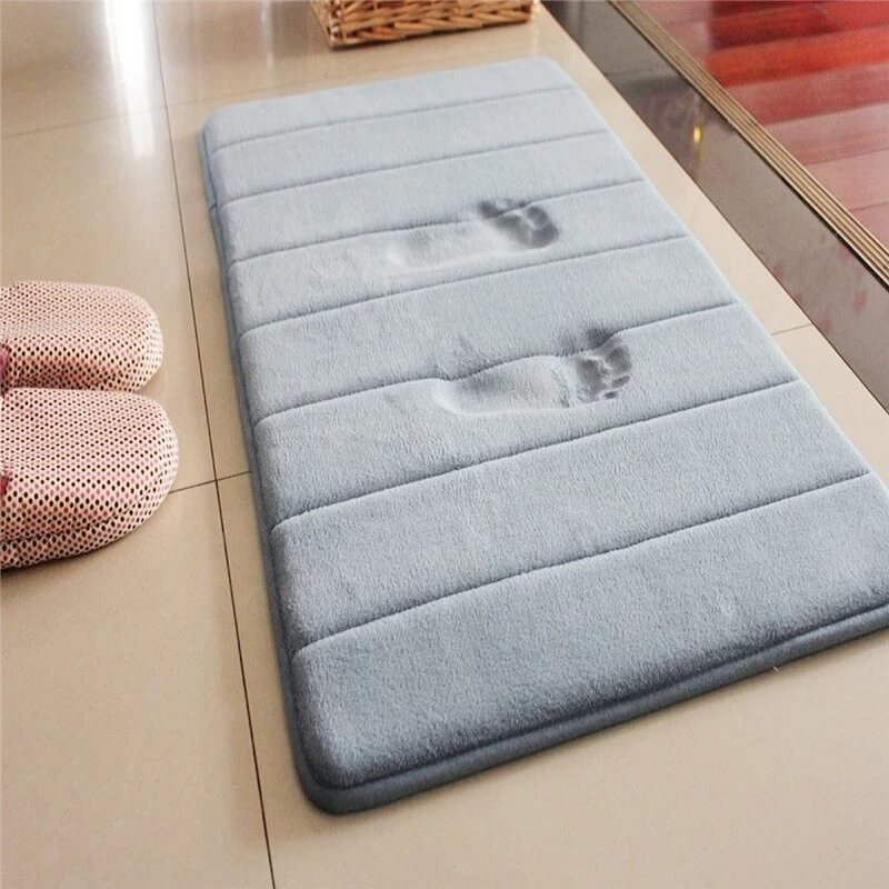 Badmat van traagschuim - Koraalfleece met antislip