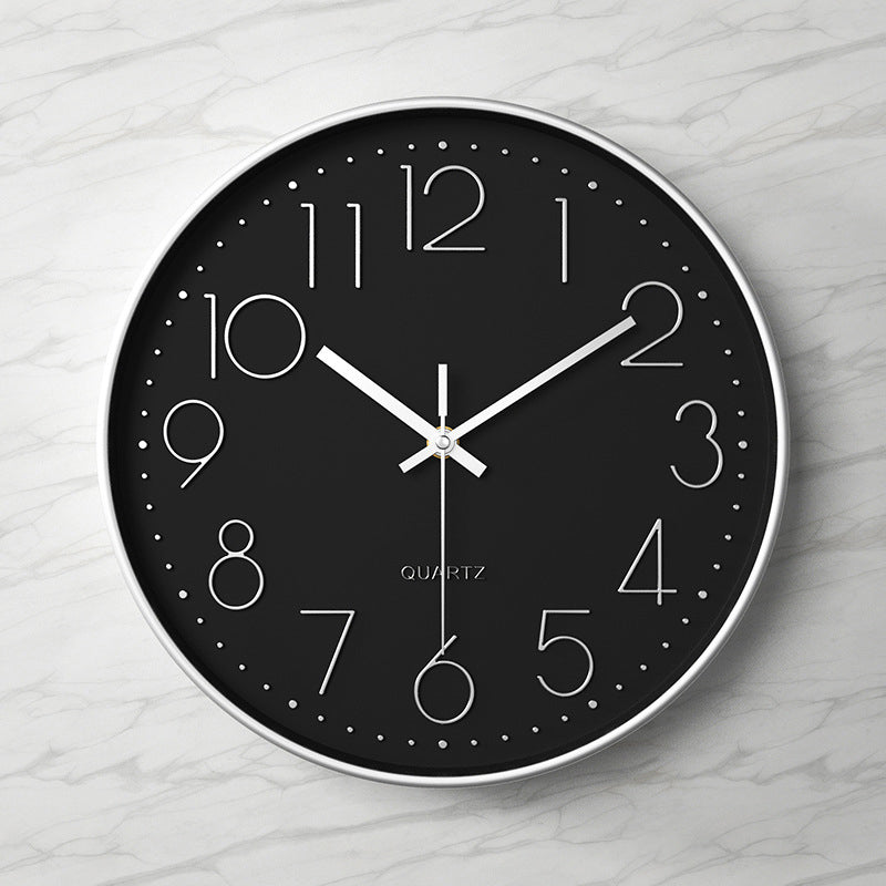 Moderne wandklok - 30,5 cm ABS met glazen afdekking
