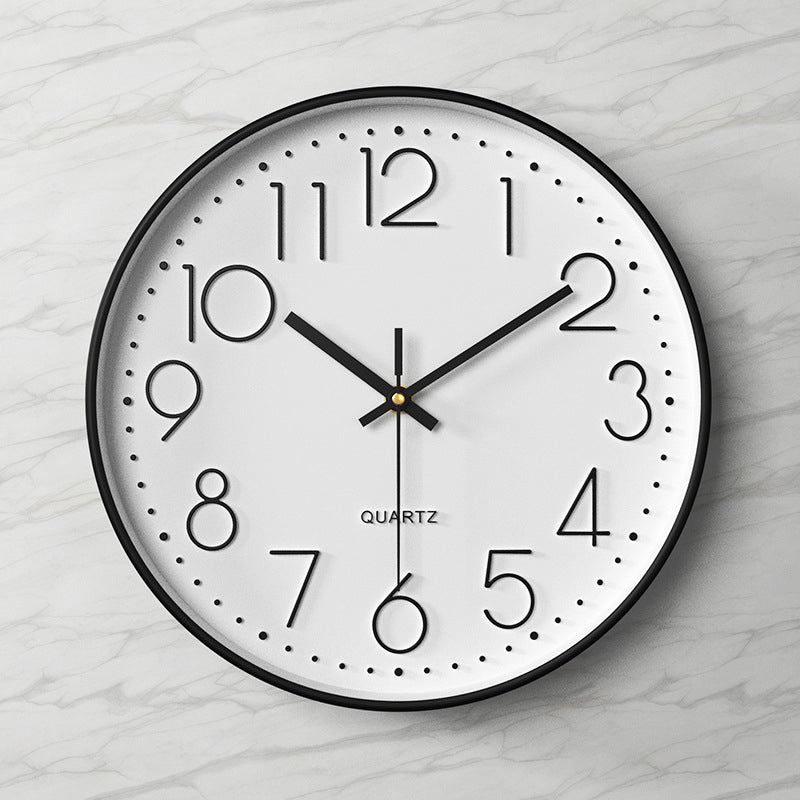 Moderne wandklok - 30,5 cm ABS met glazen afdekking