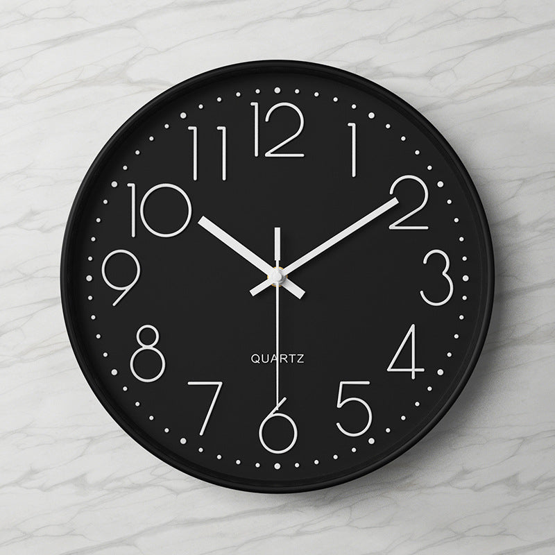 Moderne wandklok - 30,5 cm ABS met glazen afdekking