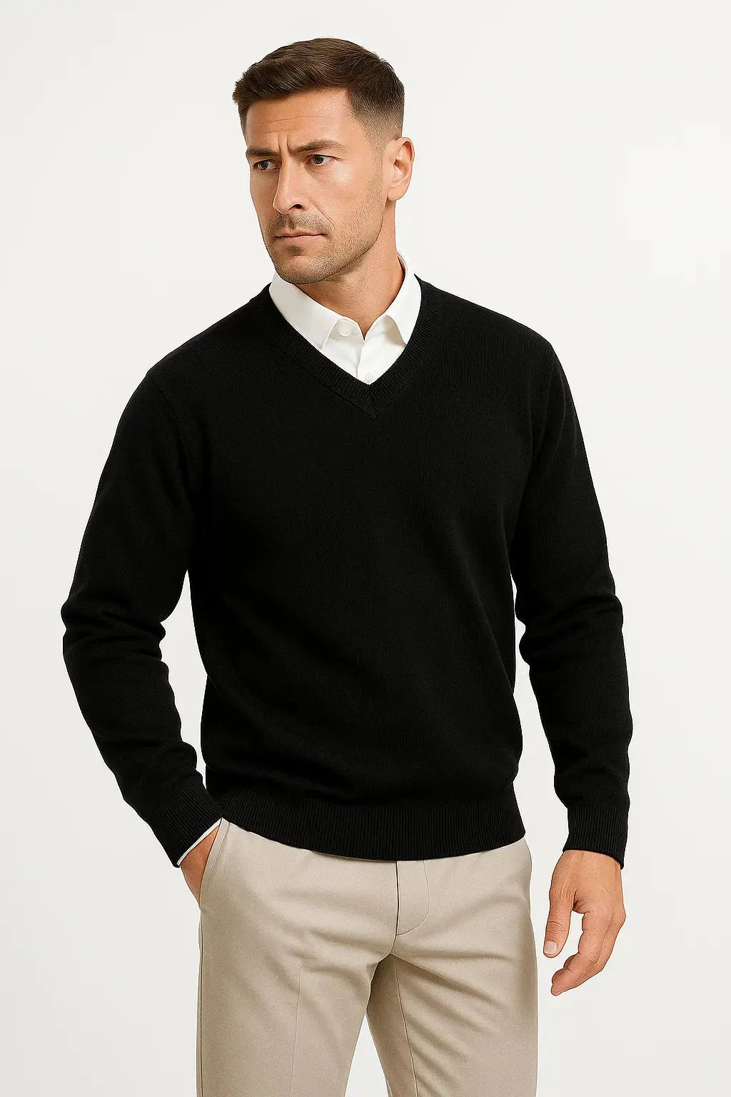 Slim-fit V-halstrui voor heren