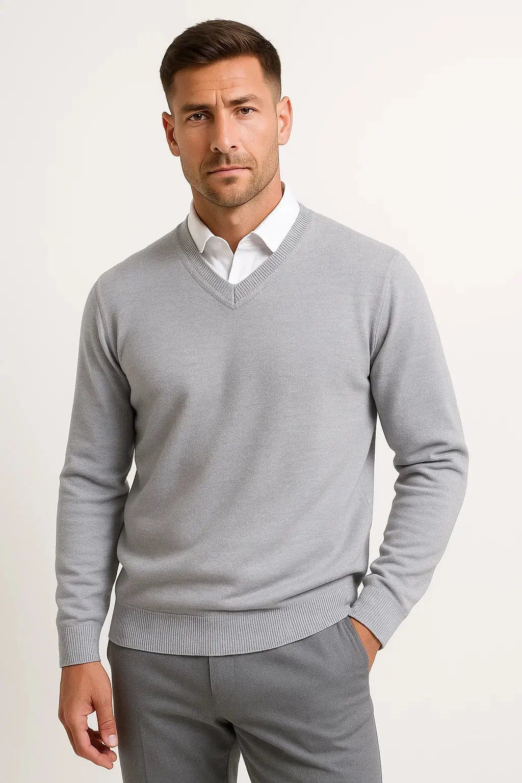 Slim-fit V-halstrui voor heren