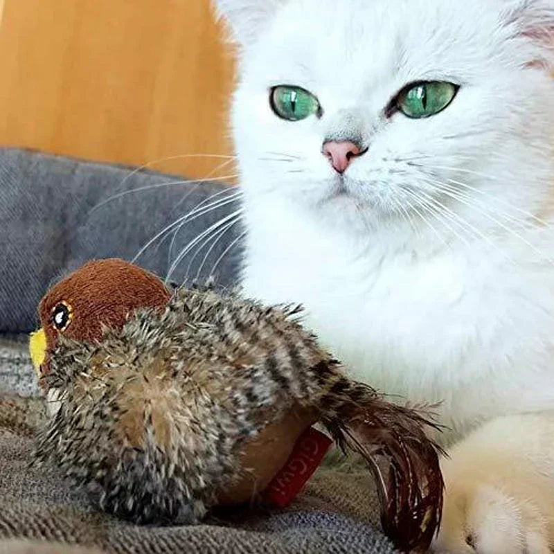 Interactief Vogelspeeltje voor Katten met Beweging en Geluid