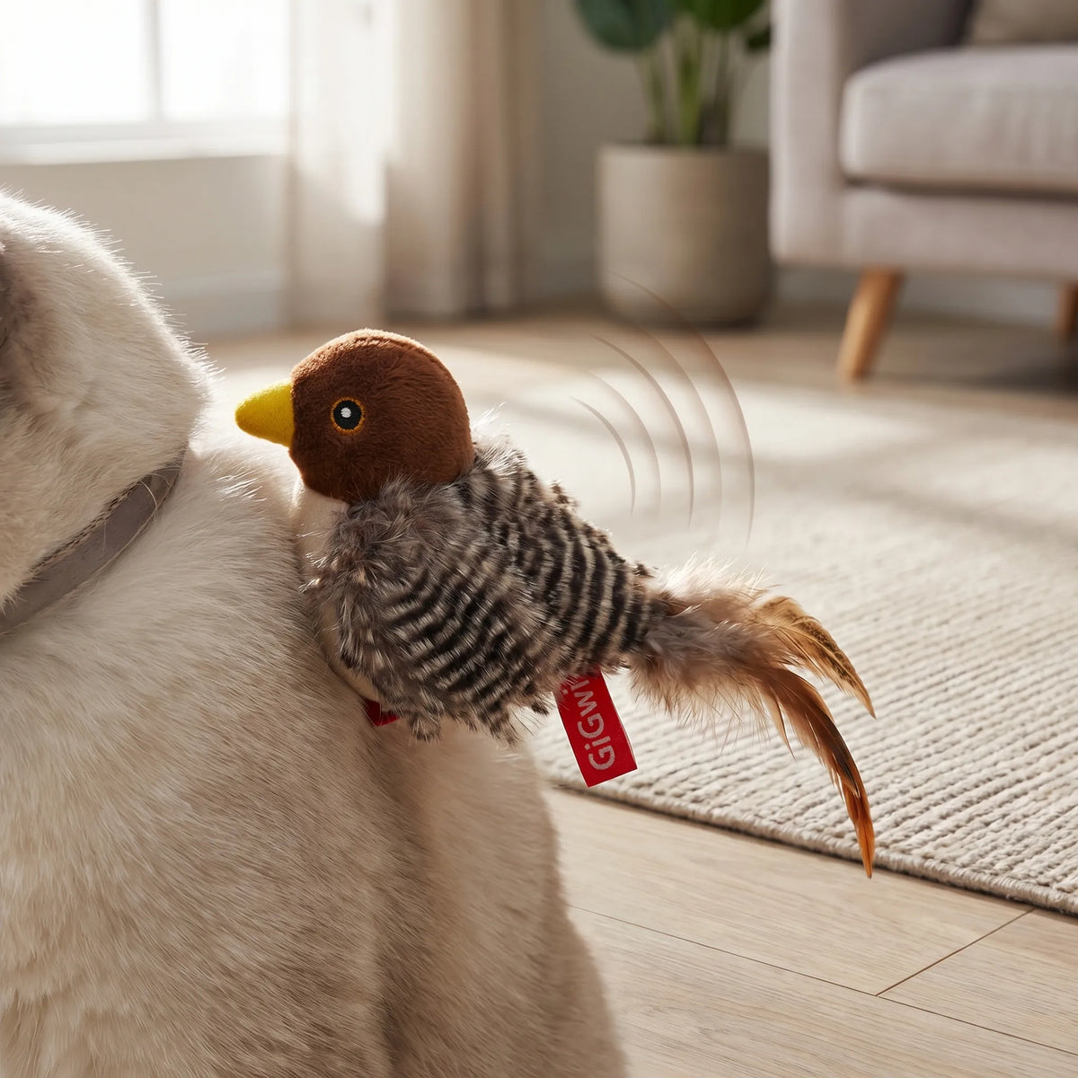 Interactief Vogelspeeltje voor Katten met Beweging en Geluid