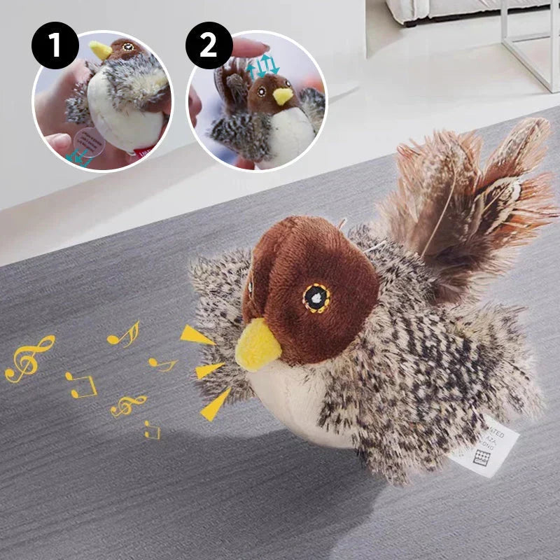 Interactief Vogelspeeltje voor Katten met Beweging en Geluid