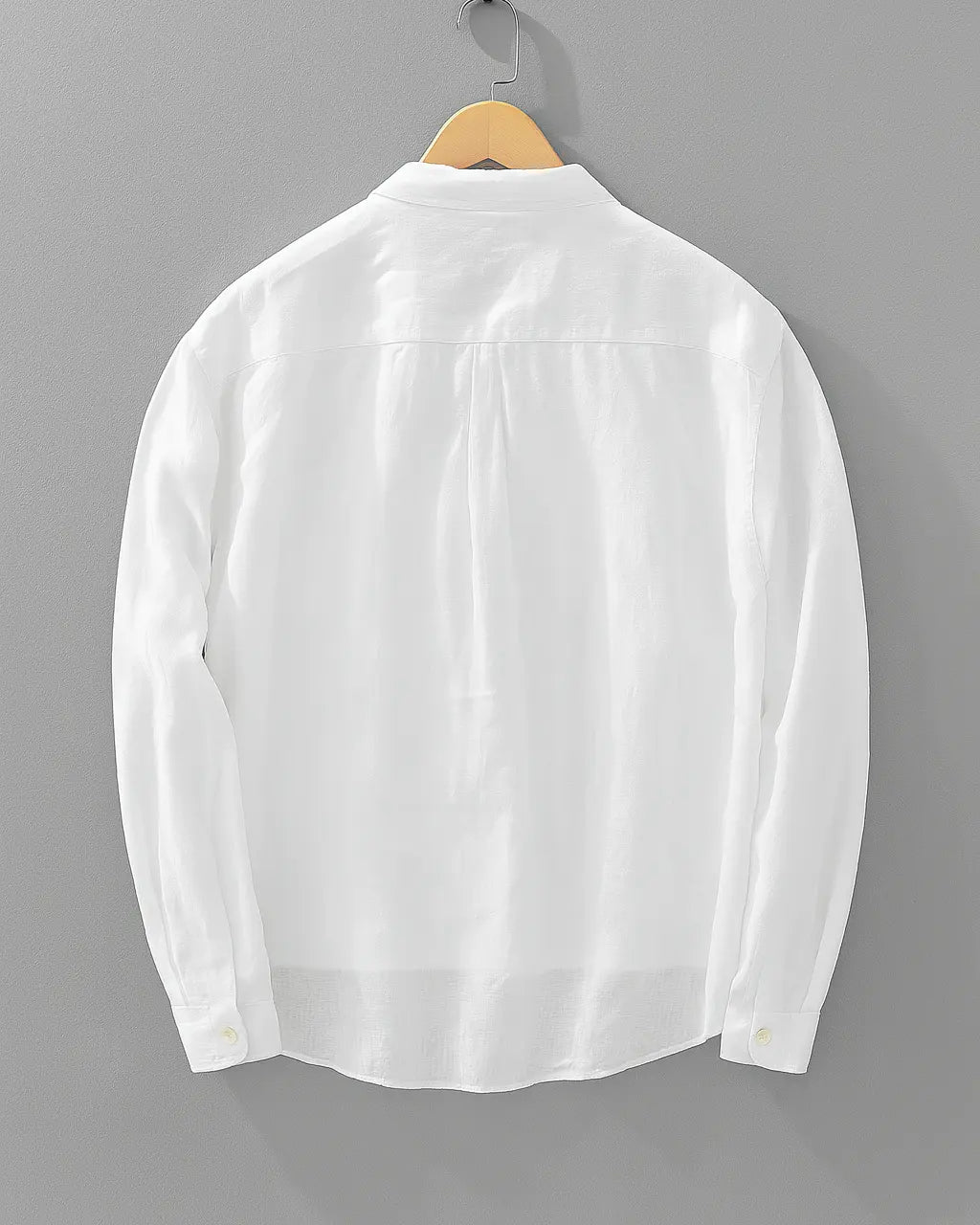 Relaxed-fit overhemd met afgeronde zoom voor heren