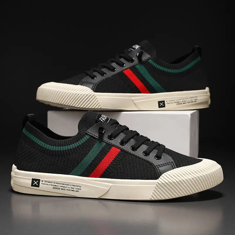 Retro sneakers met streepdetaillering voor heren