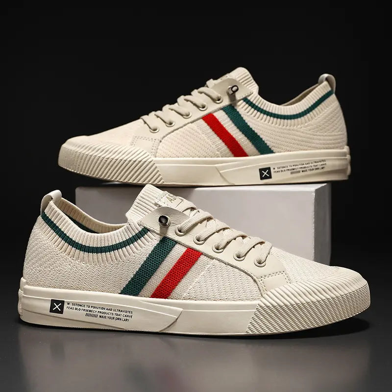 Retro sneakers met streepdetaillering voor heren