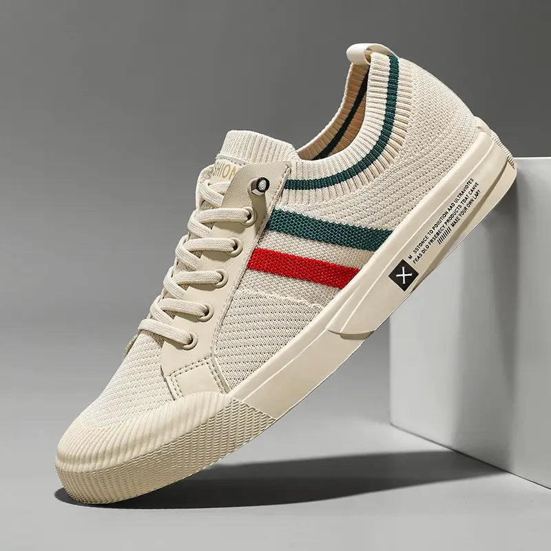 Retro sneakers met streepdetaillering voor heren