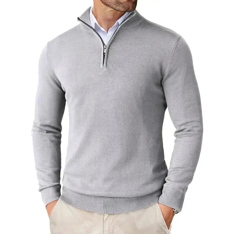 Klassieke half-zip trui voor heren
