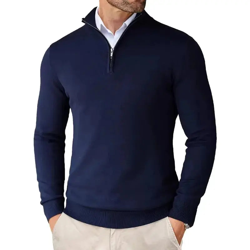 Klassieke half-zip trui voor heren