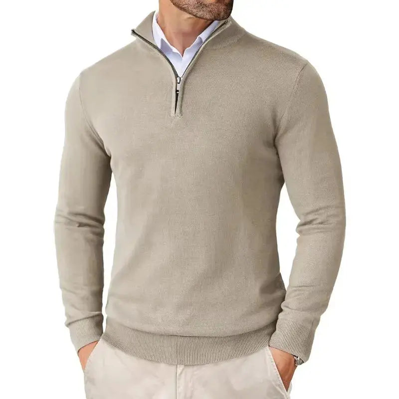 Klassieke half-zip trui voor heren