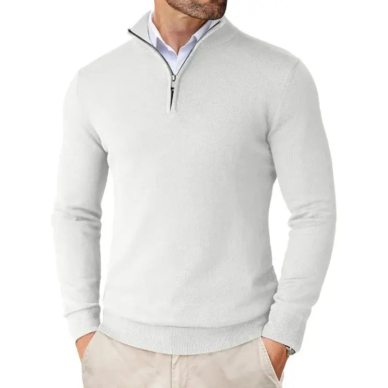 Klassieke half-zip trui voor heren
