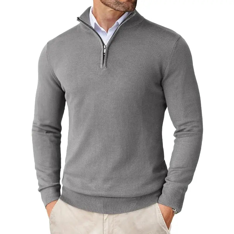 Klassieke half-zip trui voor heren