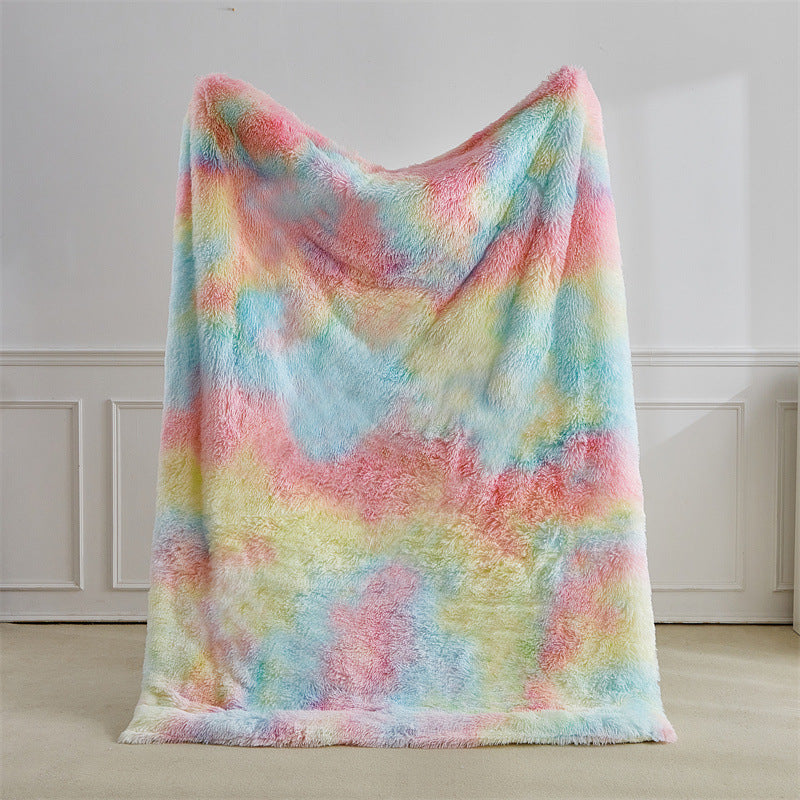 Pluizige plaid - Tie-dye polyester microvezel in twee maten