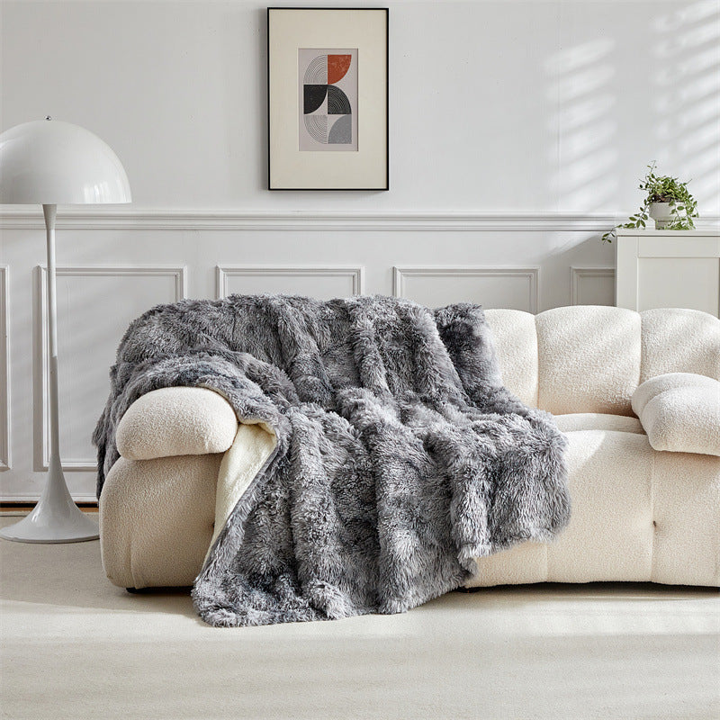 Pluizige plaid - Tie-dye polyester microvezel in twee maten