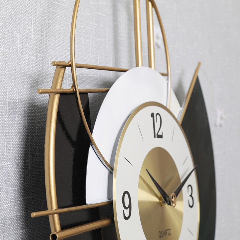 Metalen wandklok - Stil uurwerk met slingerend ontwerp