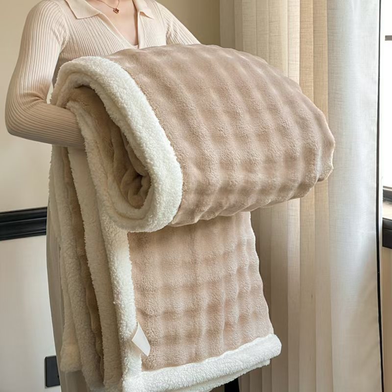 Bubble fleecedeken - Zachte pluche plaid in vier maten