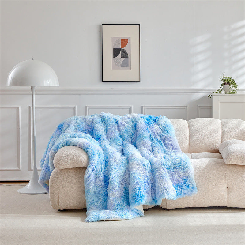 Pluizige plaid - Tie-dye polyester microvezel in twee maten
