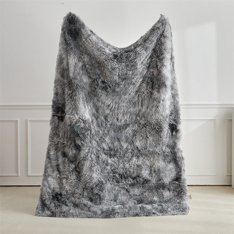 Pluizige plaid - Tie-dye polyester microvezel in twee maten