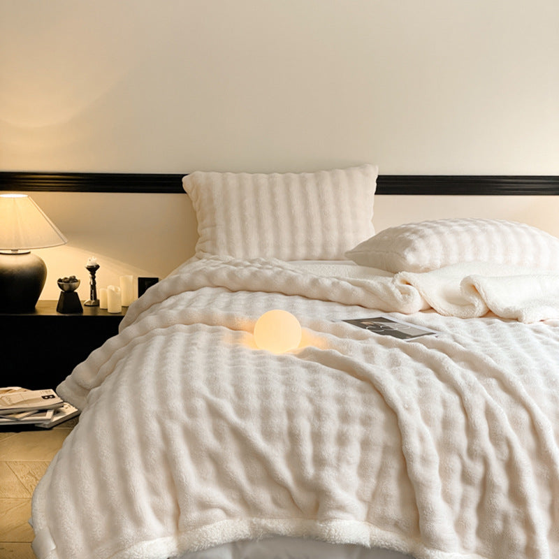 Bubble fleecedeken - Zachte pluche plaid in vier maten
