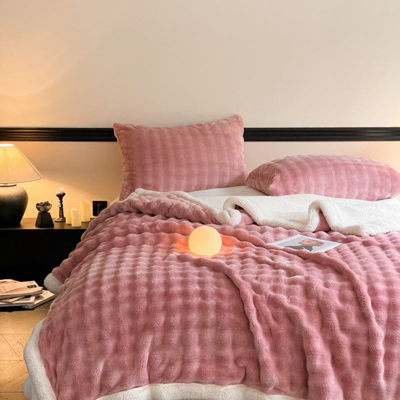 Bubble fleecedeken - Zachte pluche plaid in vier maten