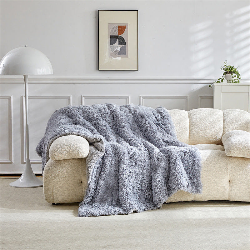 Pluizige plaid - Tie-dye polyester microvezel in twee maten