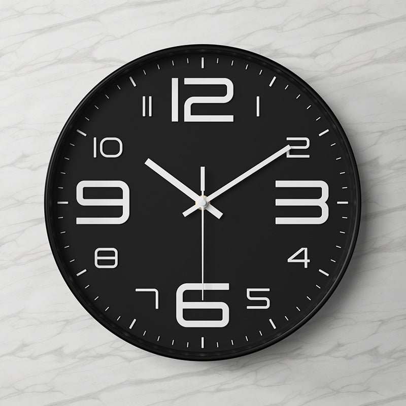 Moderne wandklok - 30,5 cm ABS met glazen afdekking