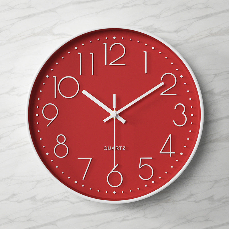 Moderne wandklok - 30,5 cm ABS met glazen afdekking